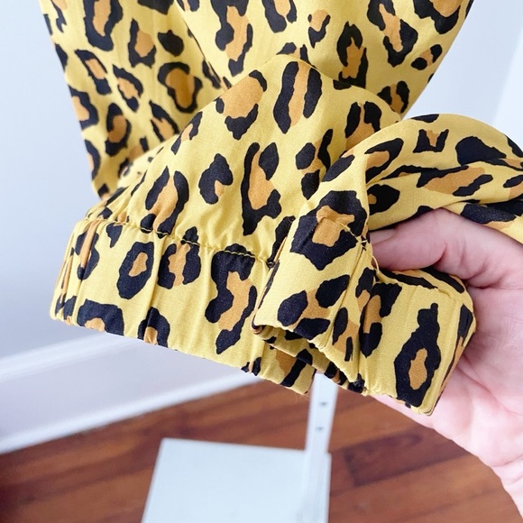 R13 Harem Jogger Pants Yellow Leopard size Small - Picture 10 of 13